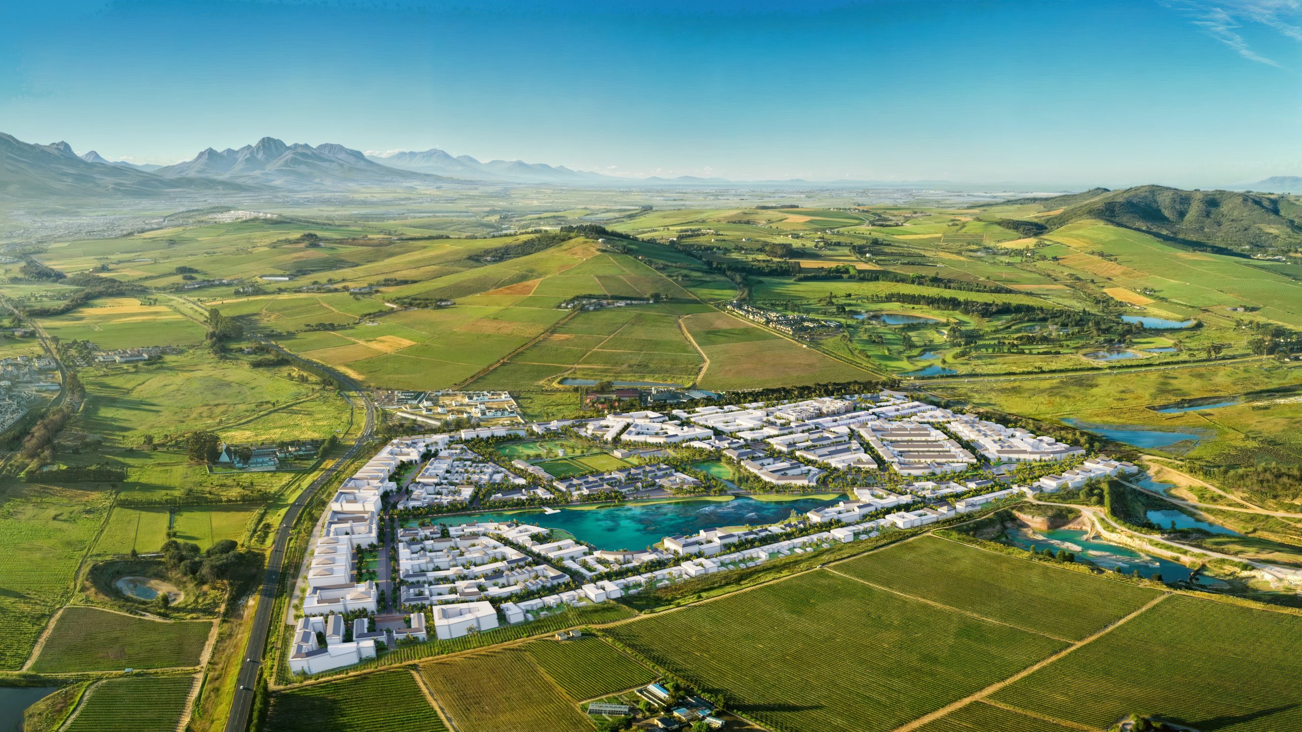 aerial view of Devonbosch